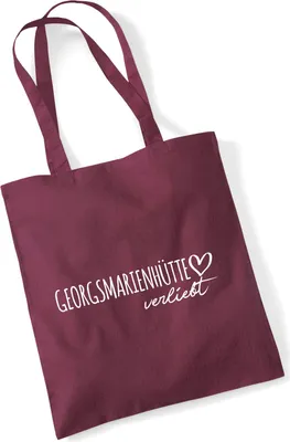 Produktbild von Huuraa Jutebeutel Georgsmarienhütte verliebt 10 Liter Burgundy Baumwolle Tasche Geschenkidee