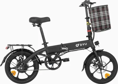 Immagine prodotto di Bicicletta Elettrica DYU A1F PRO 16" - Motore 250W Batteria 36V7.5Ah Autonomia 30KM Freni a Disco - Nero