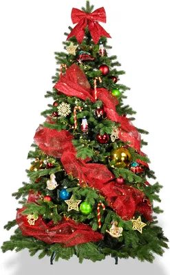 Produktbild von Dekorierter künstlicher Weihnachtsbaum mit 152 Ornamenten SYMBOL CHRISTMAS 240 cm Baum mit Ständer und Weihnachtsschmuck