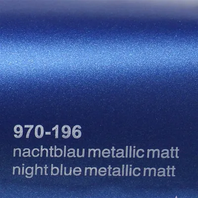Produktbild von (25€/m²) Oracal 970RA Autofolie 196 Nachtblau Metallic Matt Folie 152 cm Breite Laufmeterware gegossene Auto Folie selbstklebend