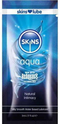 Produktbild von Skins Condoms Skins - Aqua Gleitmittel Auf Wasserbasis, Einzeldosis 5 Ml