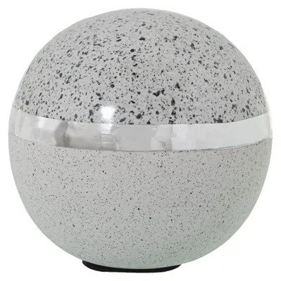 3er-Set Keramikbälle, Weiß/Silber, 11 cm