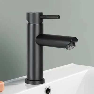 Produktbild von Famanu Badezimmerarmatur Hochdruck Mischbatterie - Mattschwarz