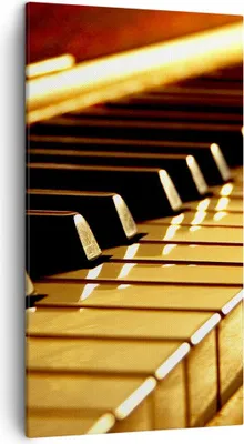 Produktbild von Bild auf Leinwand - Leinwandbild - Klavier Musik Konzert - 45x80cm - Wand Bild - Wanddeko - Leinwanddruck - Bilder - Kunstdruck - Wanddekoration - Leinwand bilder - Wandkunst - PA45x80-2200