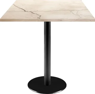 Produktbild von Tisch 70 x 70 cm – weißes, mondmarmoriertes Rom-Modell