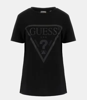 Obrázek produktu pro Dámské tričko GUESS Adele černé S – minimalistický design