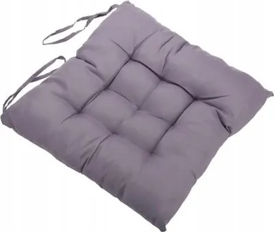 Image de Coussin de jardin 40 x 40 cm gris pour chaise d'intérieur et d'extérieur, 1 pièce.