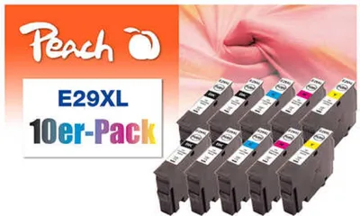 Image de Peach 0F319987 cartouche d'encre 10 pc(s) Noir, Cyan, Magenta, Jaune
