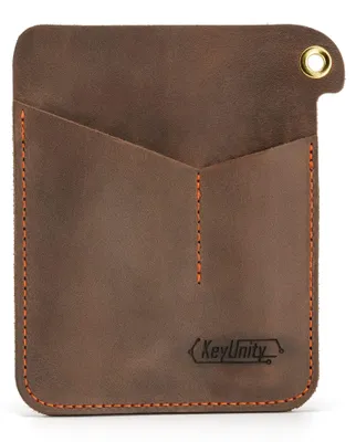 EDC Pocket Organizer aus Leder, 3 Taschen, 14 cm