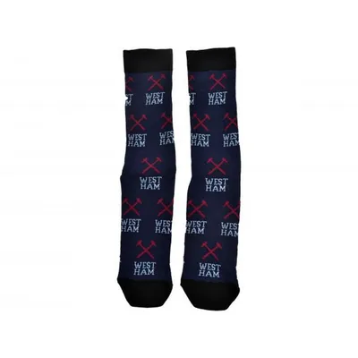 Image de West Ham United FC - Chaussettes pour hommes/femmes unies BS3298 (37 EU-39,5 EU) (Bleu/Rouge)