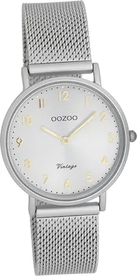 Produktbild von Oozoo Damen Herren Armbanduhr grau Analog Vintage Series Metallarmband D2UOC20381