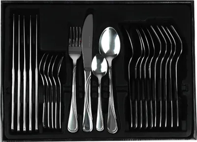 Obrázek produktu pro 24dílná sada příborů - příbory z nerezové oceli pro 6 osob, vysoce leštěné, moderní a elegantní