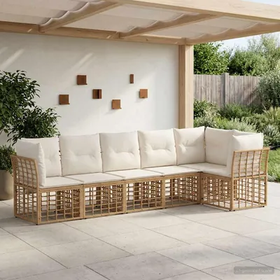 Image de Maison Exclusive - Ensemble de canapés de jardin en polyrotin