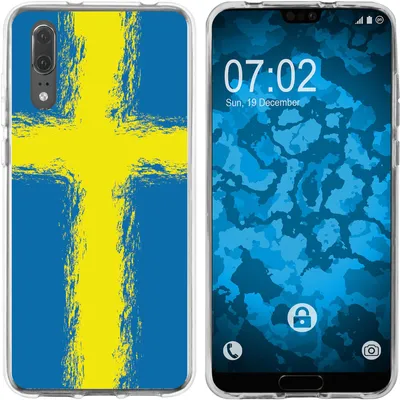 Produktbild von PhoneNatic Case kompatibel mit Huawei P20 Silikon-Hülle WM Schweden M12