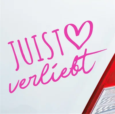 Produktbild von Auto Aufkleber Juist verliebt Herz Insel Nordsee Liebe Car 19x10 cm Pink Sticker Heckscheibenaufkleber