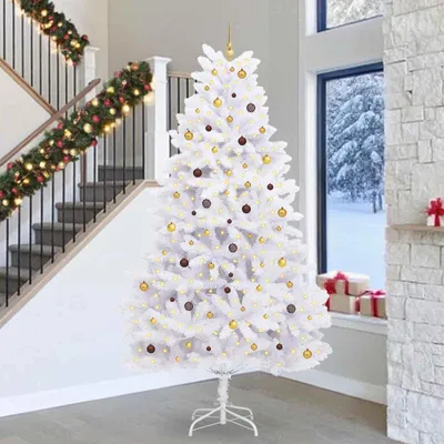 Obrázok produktu pre Maison Exclusive – Umelý vianočný stromček, výška 300 cm, materiál: PVC a oceľ, farba: biela