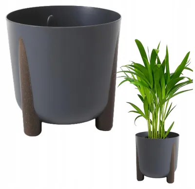 Obrázek produktu pro Květináč DONICZKA na nožičkách antracitový 33cm V32cm