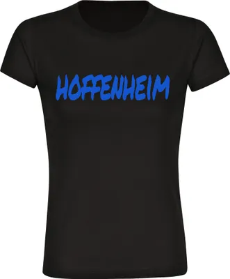 Produktbild von multifanshop Damen T-Shirt - Hoffenheim - Textmarker, schwarz, Größe L