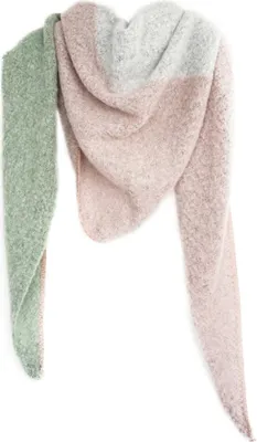 Produktbild von Modischer Dreiecksschal für Damen, XXL Schal 220x100 cm - komfortabel & langlebig Rosa/Grün