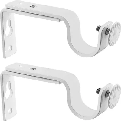 Produktbild von Set mit 2 verstellbaren Gardinenstangenhalterungen von 18 bis 22 mm (weiß)