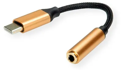 Produktbild von ROLINE GOLD Adapter USB Typ C - 3,5mm Audio, ST/BU, 0,13 m