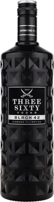 Produktbild von Three Sixty BLACK 1000ml 42% Vol.