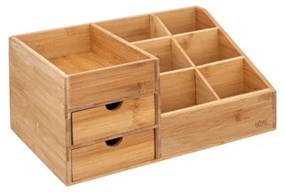 Produktbild von Kosmetik-Organizer aus Bambus, 3 Schubladen
