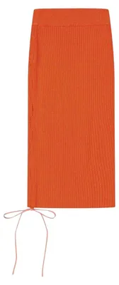 Productafbeelding van Off White - Midi-rok voor dames, met zijdezijde, jersey, smalle pasvorm, model GT30277 (maat 38 EU) (koraalrood)