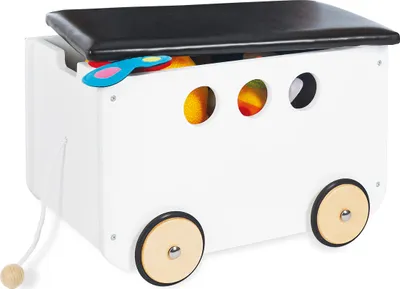 Produktbild von Spielzeugkiste mit Rollen 'Jim', weiß