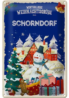 Produktbild von Blechschild Weihnachtsgrüße SCHORNDORF 20x30cm