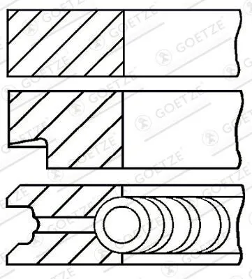 Produktbild von GOETZE ENGINE 08-528400-00 Kolbenringsatz Kolbenringe für FIAT 126 (126)