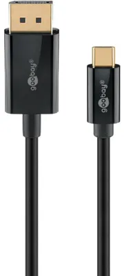 Produktbild von USB-C-auf-DisplayPort-Kabel, 3 m, schwarz