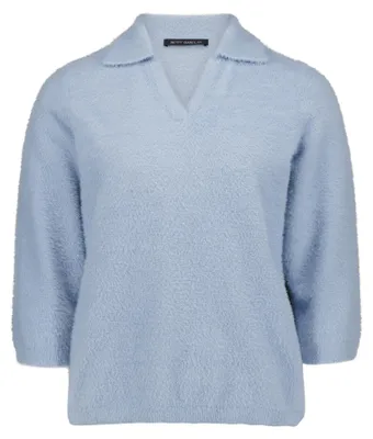 Produktbild von Betty Barclay Strickpullover Kurz 3/4 Arm Blue Fog 38