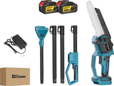 Obrázek produktu pro Elektrická řetězová pila, bezkartáčový motor, lehká konstrukce, 2 baterie