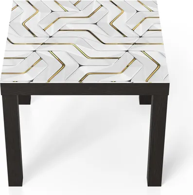 Produktbild von DEQORI Couchtisch 55x55 cm Schwarz 'Hochglanzmuster' Glas Beistelltisch