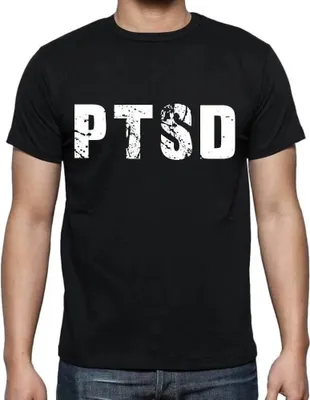Produktbild von Herren Grafik T-Shirt Ptsd Öko-Verantwortlich Vintage Jahrgang Kurzarm Lustige Druck Geburtstag Geschenk Mann