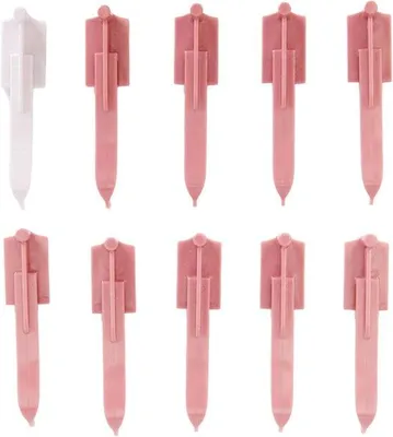 Produktbild von Allecto Plus – 10 Stück Ersatznadeln für Strickmaschinen, rosa, Kunststoff, 2,65 Zoll x 0,5 Zoll – DIY-Ersatzteile für Strickmaschinen zur Reparatur