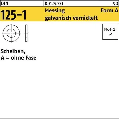 Produktbild von Reyher  125 MsNi U-Scheibe 5,3x10x1,0 (1000 Stück)