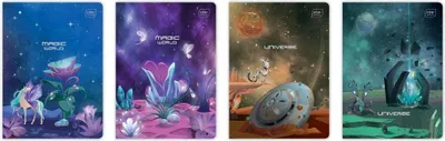 Produktbild von Notizbuch A5/32K, kariert, M, 70 g, Metallic Fantas (10 Stück) – INTERDRUK