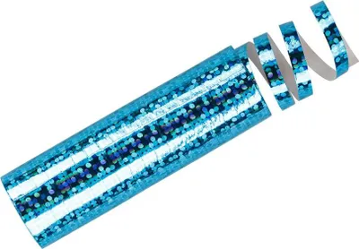 Produktbild von Glitzer Luftschlangen hellblau holografisch