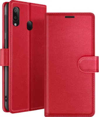 Obrázok produktu pre Zanaé, peňaženkové puzdro so stojanom a magnetickou chlopňou pre Galaxy A20e, červené