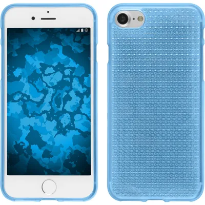 Produktbild von PhoneNatic Case kompatibel mit Apple iPhone 8 - hellblau Silikon Hülle Iced + 2 Schutzfolien