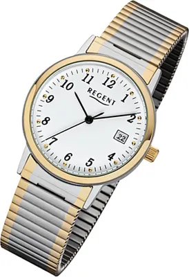 Produktbild von Regent Herren Armbanduhr 1595.41.99 F-1015 Edelstahl gold IP Zugband