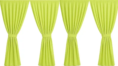 Produktbild von Gartenvorhang 4 Stück 155x220cm, Garten Vorhang Limette, Außenvorhang, wasserdichter Außenvorhang, Balkon Vorhang, Terrasse Vorhang