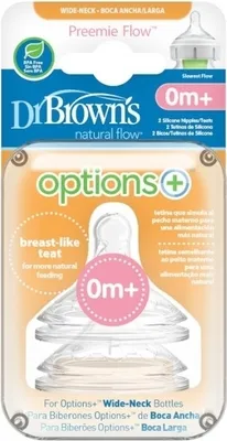 Immagine prodotto di Tettarella per biberon in silicone Dr Brown's Confezione da 2 tettarelle da 0 mesi Preemie