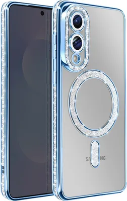 Obrázok produktu pre Avizar, puzdro MagSafe pre Samsung Galaxy S25 Edge s kamienkovým okrajom, svetlomodré