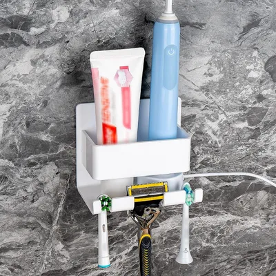 Obrázek produktu pro Omgoods - Držák na zubní kartáče na zeď se samolepicím upevněním