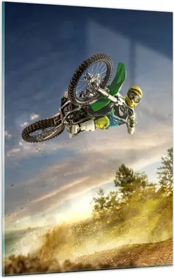 Produktbild von Bilder auf glas - Einteilig - Motorrad Extrem Spaß Wettbewerbe - 50x70cm - Glasbilder - Wandbilder - Bilder - Wanddekoration aus Glas - Glas Bilder - Wandbild auf Glas - GPA50x70-2854