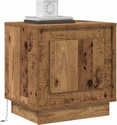 Produktbild von vidaXL Nachttisch 2 pcs Altholz 44 x 34,5 x 45 cm Holzwerkstoff