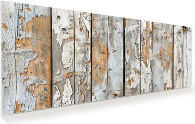 Produktbild von Glasbild 100x40cm in XXL für Wohnzimmer, Schlafzimmer Motiv Verwittertes Holz